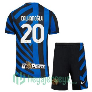 Inter Milan (ÇALHANOĞLU 20) Kids Home Soccer Jerseys Blue 2024/2025