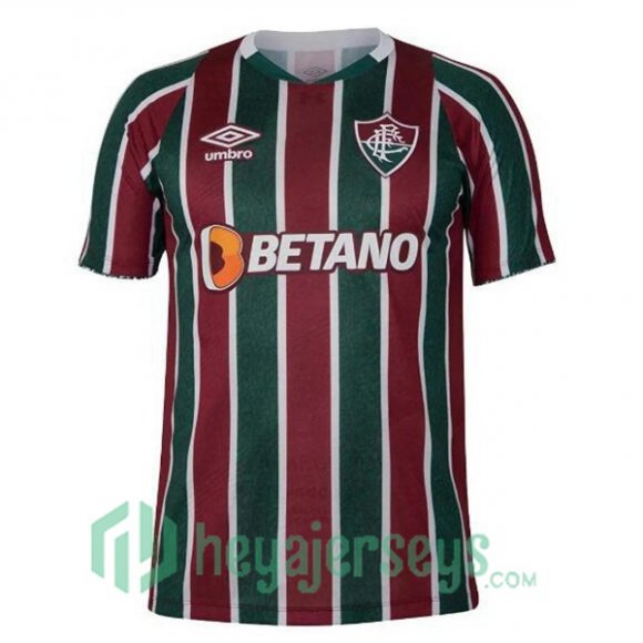 Fluminense Home Soccer Jerseys Red Green 2024/2025