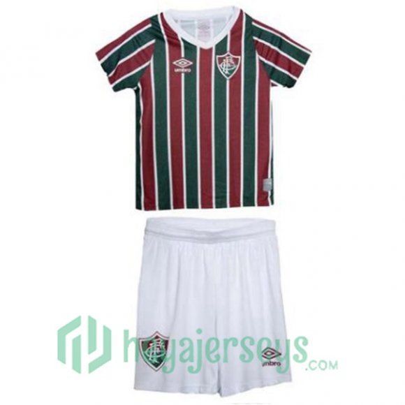 Fluminense Kids Home Soccer Jerseys Red Green 2024/2025