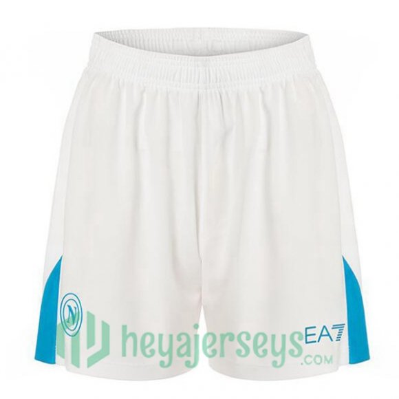 SSC Napoli Away Soccer Shorts White 2024/2025