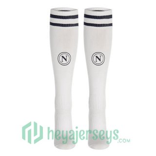 SSC Napoli Away Soccer Socks White 2024/2025