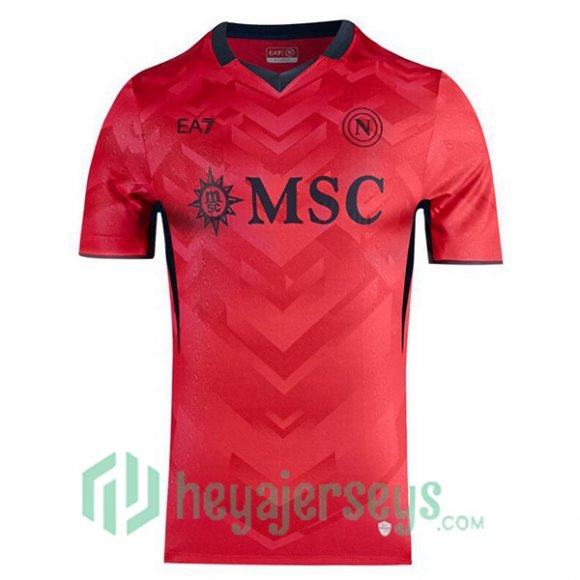 SSC Napoli Goalkeeper Soccer Jerseys Red 2024/2025