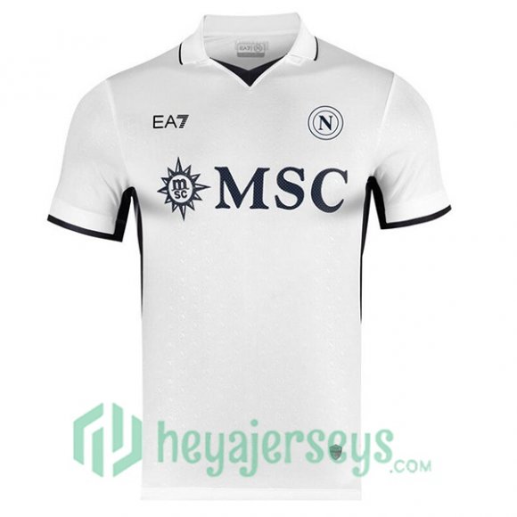 SSC Napoli Away Soccer Jerseys White 2024/2025