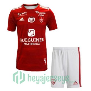 Stade Brestois Kids Soccer Jerseys Home Red 2023/2024