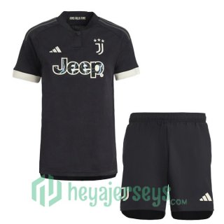 Juventus Kids Soccer Jerseys Third Black 2023/2024