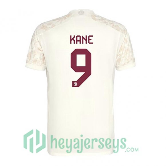 Bayern Munich (Kane 9) Soccer Jerseys Third Yellow 2023/2024
