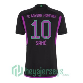 Bayern Munich (Sané 10) Soccer Jerseys Away Black 2023/2024