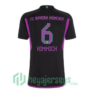 Bayern Munich (Kimmich 6) Soccer Jerseys Away Black 2023/2024