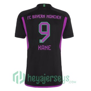 Bayern Munich (Kane 9) Soccer Jerseys Away Black 2023/2024