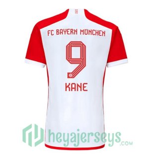Bayern Munich (Kane 9) Soccer Jerseys Home White Red 2023/2024