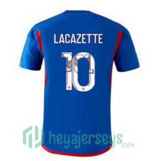 Olympique Lyonnais (LACAZETTE 10) Soccer Jerseys Away Blue 2023/2024