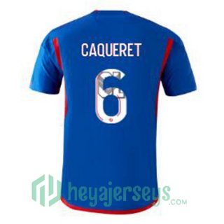 Olympique Lyonnais (CAQUERET 6) Soccer Jerseys Away Blue 2023/2024