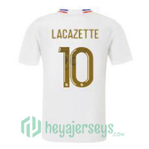Olympique Lyonnais (LACAZETTE 10) Soccer Jerseys Home White 2023/2024