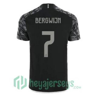 AFC Ajax (Bergwijn 7) Soccer Jerseys Third Black 2023/2024