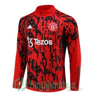 Training Sweatshirt Manchester United Red Black 2023/2024