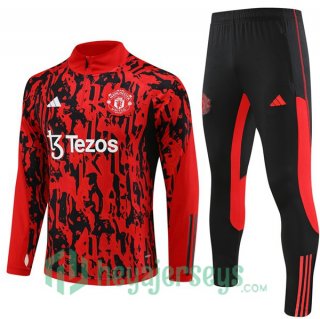 Training Jacket Manchester United Red Black 2023/2024