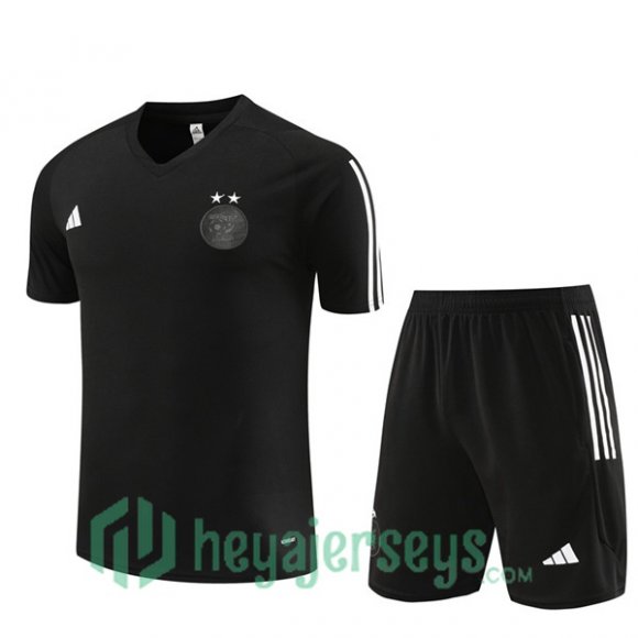 Algeria Training T Shirt + Shorts Black 2023/2024