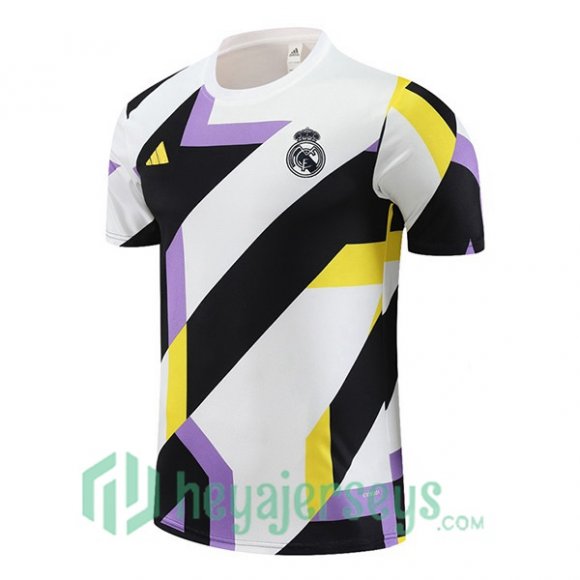 Real Madrid Training T Shirt White Black 2023/2024