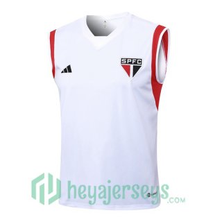 Sao Paulo FC Soccer Vest White 2023/2024