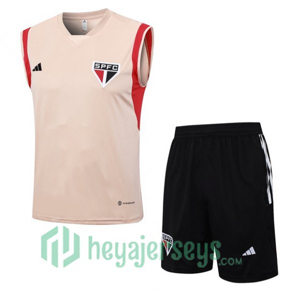 Sao Paulo FC Soccer Vest + Shorts Rose 2023/2024
