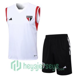 Sao Paulo FC Soccer Vest + Shorts White 2023/2024