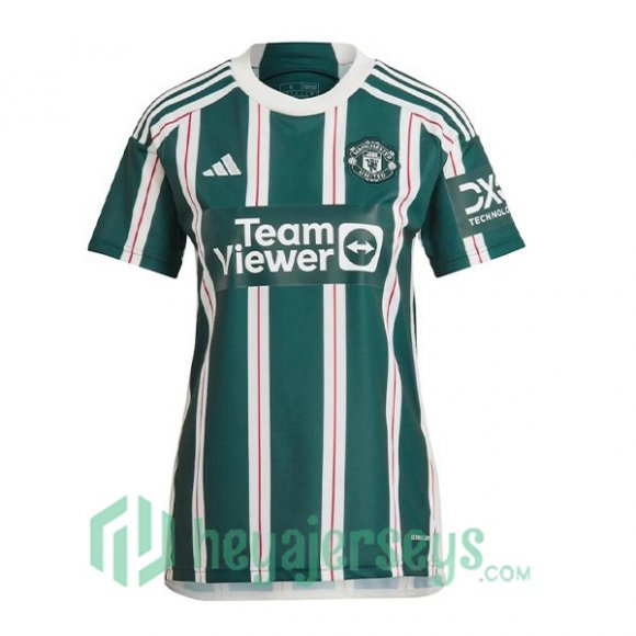 Manchester United Women Soccer Jerseys Away Green 2023/2024