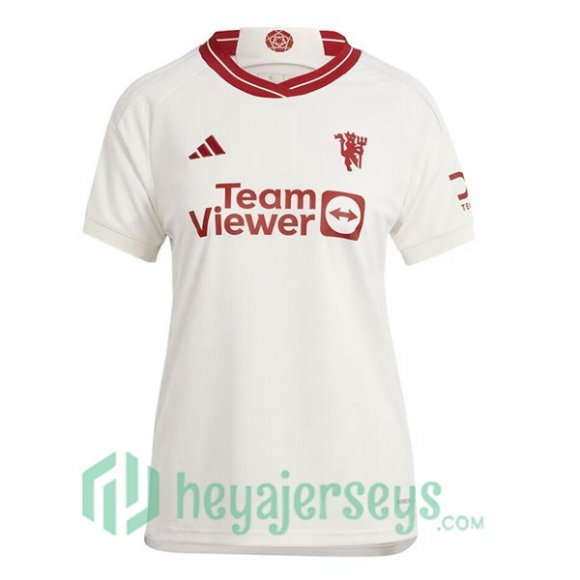 Manchester United Women Soccer Jerseys Third White 2023/2024