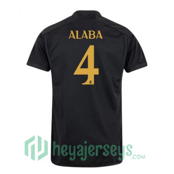 Real Madrid (Alaba 4) Soccer Jerseys Third Black 2023/2024