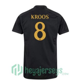 Real Madrid (Kroos 8) Soccer Jerseys Third Black 2023/2024