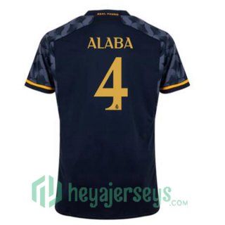 Real Madrid (Alaba 4) Soccer Jerseys Away Blue Royal 2023/2024