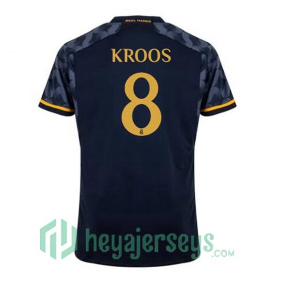 Real Madrid (Kroos 8) Soccer Jerseys Away Blue Royal 2023/2024