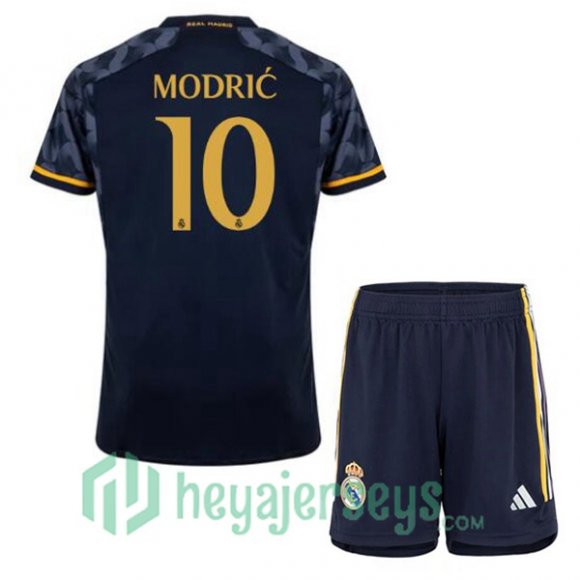 Real Madrid (Modrić 10) Kids Soccer Jerseys Away Blue Royal 2023/2024