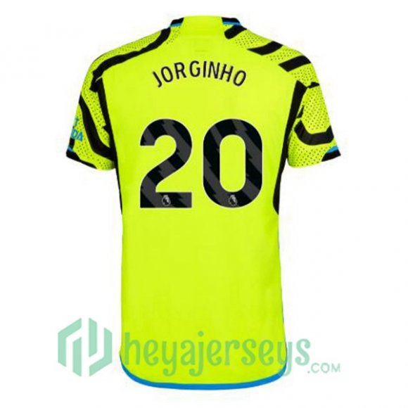 Arsenal (JORGINHO 20) Soccer Jerseys Away Green 2023/2024