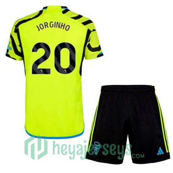 Arsenal (JORGINHO 20) Kids Soccer Jerseys Away Green 2023/2024