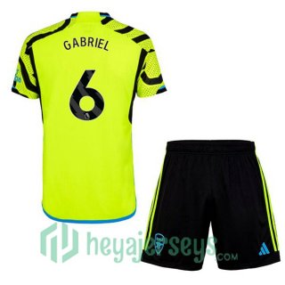 Arsenal (GABRIEL 6) Kids Soccer Jerseys Away Green 2023/2024