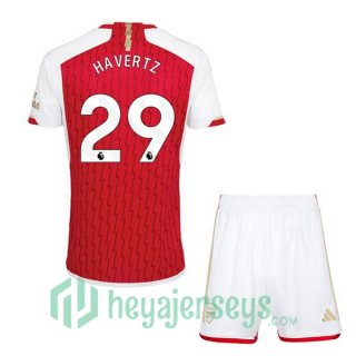 Arsenal (HAGreenZ 29) Kids Soccer Jerseys Home Red White 2023/2024