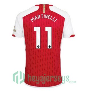 Arsenal (MARTINELLI 11) Soccer Jerseys Home Red White 2023/2024