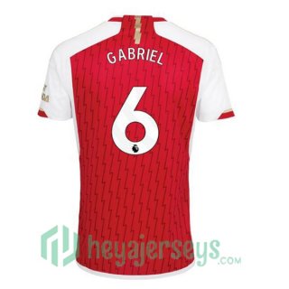 Arsenal (GABRIEL 6) Soccer Jerseys Home Red White 2023/2024