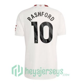 Manchester United (Rashford 10) Soccer Jerseys Third White 2023/2024