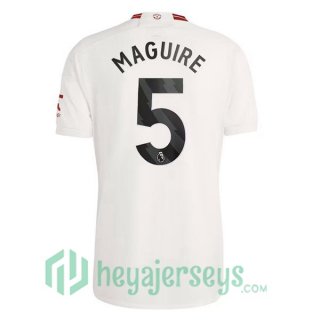Manchester United (Maguire 5) Soccer Jerseys Third White 2023/2024