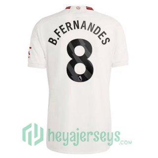 Manchester United (B.Fernandes 8) Soccer Jerseys Third White 2023/2024
