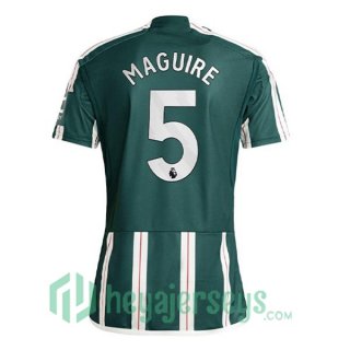 Manchester United (Maguire 5) Soccer Jerseys Away Green 2023/2024