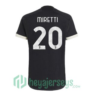Juventus (MIRETTI 20) Juventus Soccer Jerseys Third Black 2023/2024