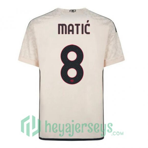 AS Roma (MATIĆ 8) Soccer Jerseys Away Yellow 2023/2024