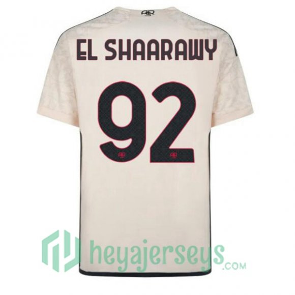 AS Roma (EL SHAARAWY 92) Soccer Jerseys Away Yellow 2023/2024