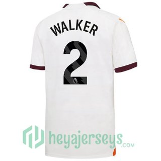 Manchester City (Kyle Walker 2) Soccer Jerseys Away White 2023/2024