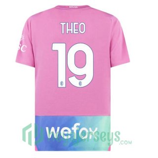 AC Milan (Theo 19) Soccer Jerseys Third Rose 2023/2024