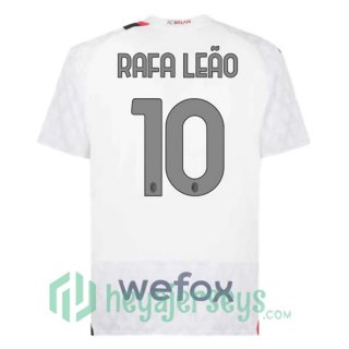 AC Milan (Rafa Leão 10) Soccer Jerseys Away White 2023/2024
