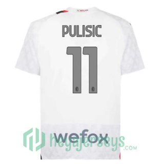 AC Milan (Pulisic 11) Soccer Jerseys Away White 2023/2024