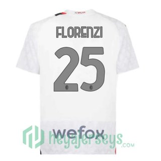AC Milan (Florenzi 25) Soccer Jerseys Away White 2023/2024